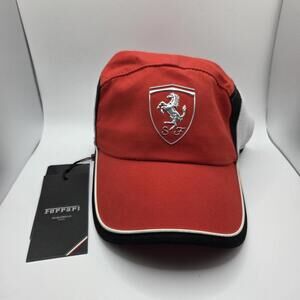 NWT Scuderia Ferrari Tecno Baseball Cap Mens Red One Size